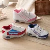 Children's sports shoes in pink, white, red, white and blue color schemes details Picture